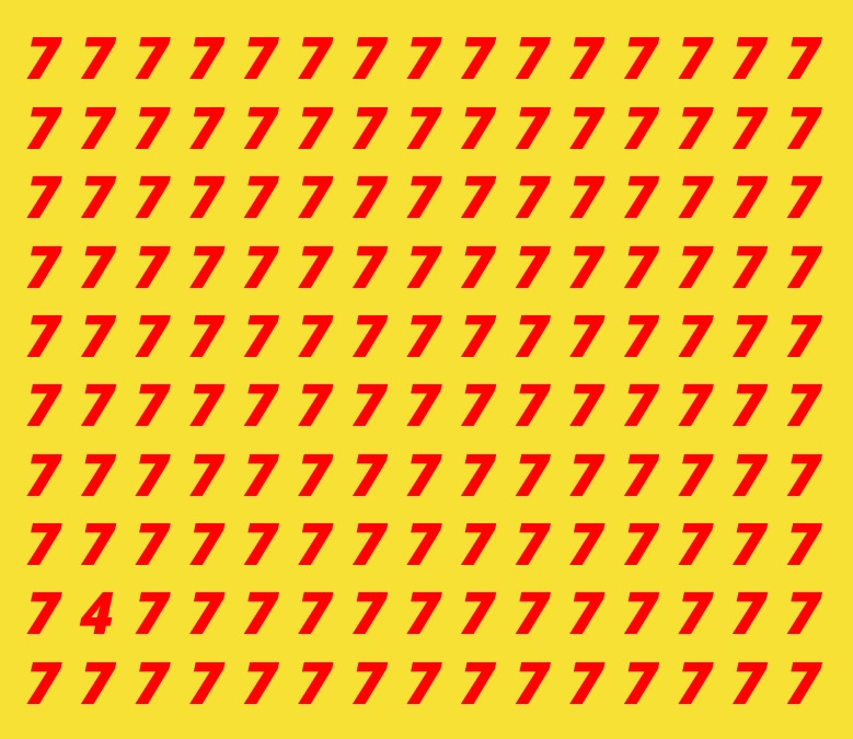 Temukan angka 4 pada gambar.